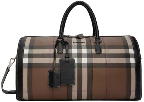 burberry brown duffle bag|burberry holdall bag.